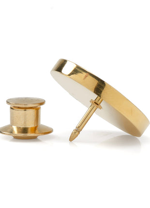 Gold Stainless Steel Round Infinity Engravable Lapel Pin