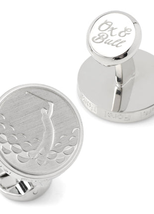Golf Fore Silver Cufflinks