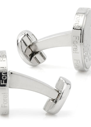 Golf Fore Silver Cufflinks