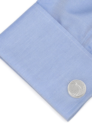 Golf Fore Silver Cufflinks