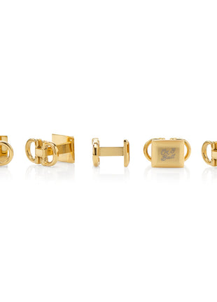 Horse Bit Gold Stainless Steel 5-Studs
