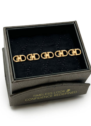 Horse Bit Gold Stainless Steel 5-Studs