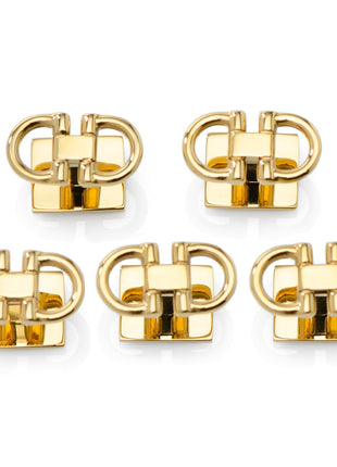 Horse Bit Gold Stainless Steel 5-Studs