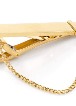 Stainless Steel Gold Chain Tie Clip