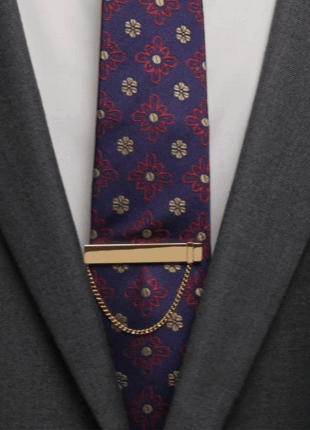 Stainless Steel Gold Chain Tie Clip