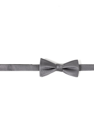 Gray Silk Bow Pre-Tie