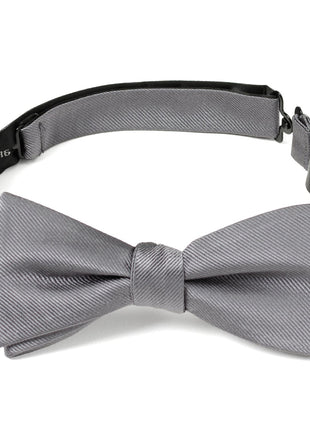 Gray Silk Bow Pre-Tie