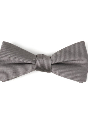 Gray Silk Bow Pre-Tie