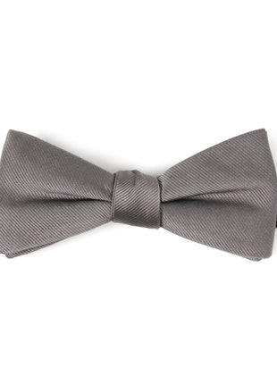 Gray Silk Bow Pre-Tie