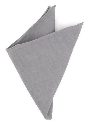 Gray Linen Pocket Square