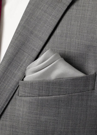 Gray Silk Pocket Square