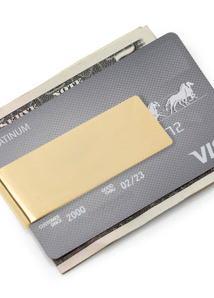 Stainless Steel Gold Engravable Money Clip