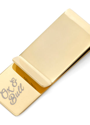 Stainless Steel Gold Engravable Money Clip