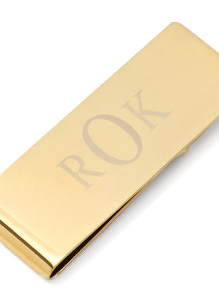 Stainless Steel Gold Engravable Money Clip