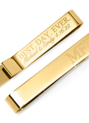 Best Day Ever Gold Engravable Tie Bar