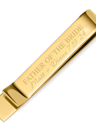 Wedding Party Gold Engravable Tie Bar