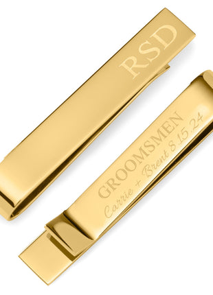 Wedding Party Gold Engravable Tie Bar