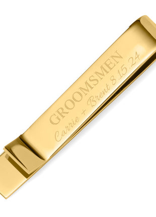 Wedding Party Gold Engravable Tie Bar