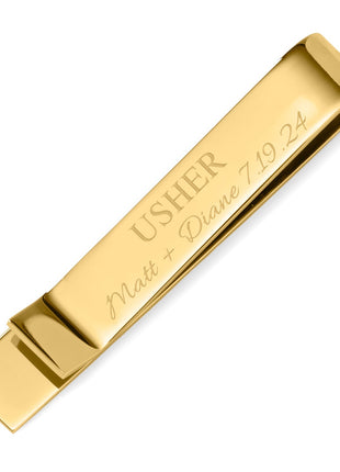 Wedding Party Gold Engravable Tie Bar