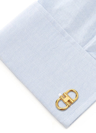 Horse Bit Gold Stainless Steel Cufflinks