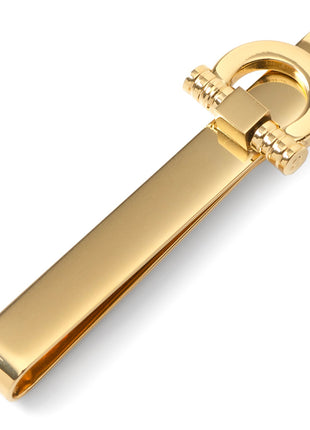 Horse Bit Gold Stainless Steel Tie Bar