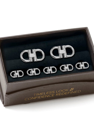 Horse Bit Stainless Steel 5-Stud Set