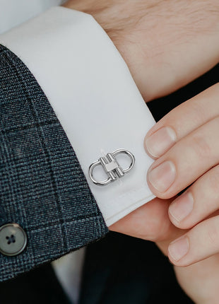 Horse Bit Stainless Steel Cufflinks
