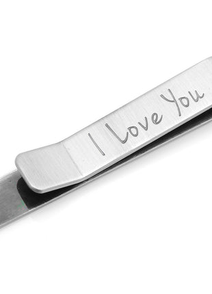 I Love You Hidden Message Tie Bar