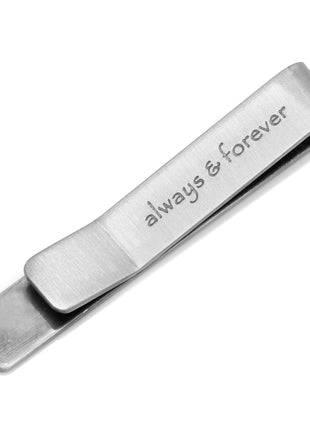 Always and Forever Hidden Message Tie Bar