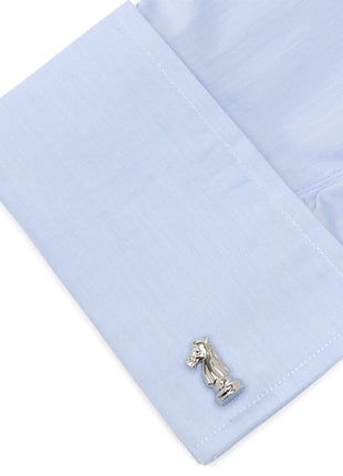 Knight and Rook Chess Piece Cufflinks