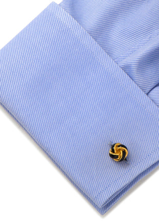 Black and Gold Knot Cufflinks