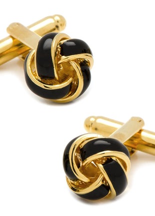 Black and Gold Knot Cufflinks