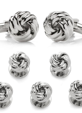Silver Knot 5-Stud Set