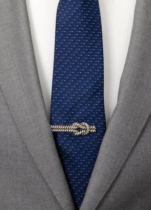 Silver Knot Rope Tie Clip