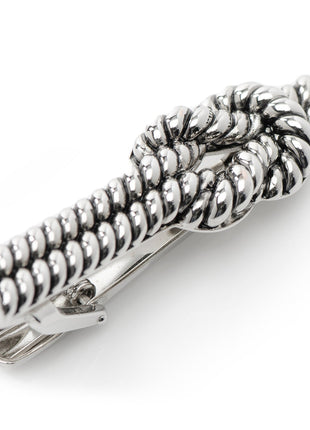 Silver Knot Rope Tie Clip
