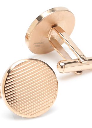 Rose Gold Line Stainless Steel Cufflinks