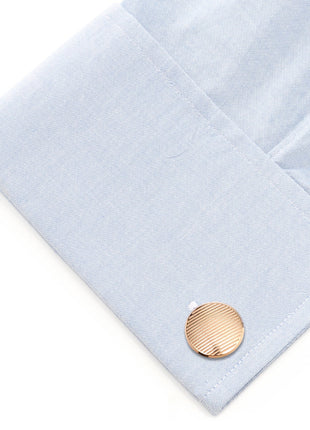 Rose Gold Line Stainless Steel Cufflinks