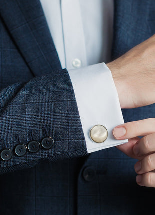 Silver and Mother of Pearl Cufflinks