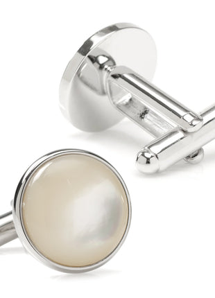 Silver and Mother of Pearl Cufflinks
