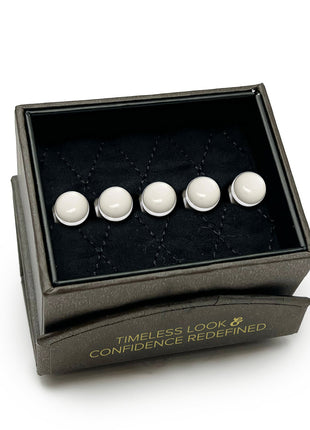 Silver and Mother of Pearl 5-Studs