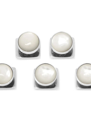 Silver and Mother of Pearl 5-Studs