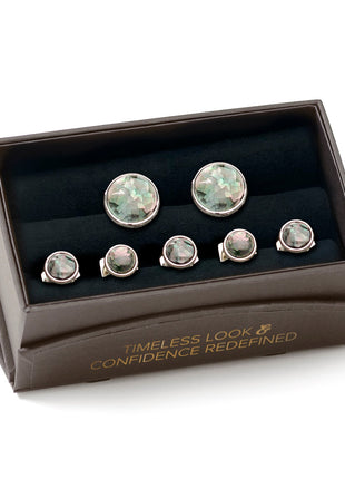 Mosaic Smoke Mother of Pearl 5-Stud Set