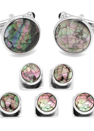 Mosaic Smoke Mother of Pearl 5-Stud Set