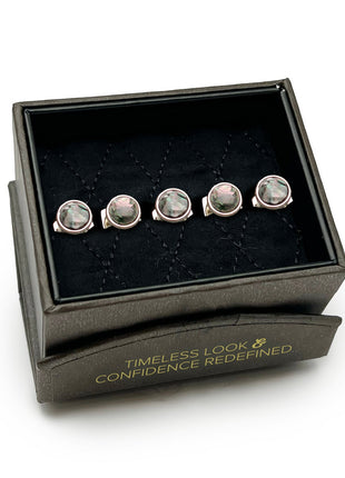 Mosaic Smoke Mother of Pearl 5-Studs