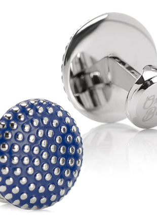 Navy Circle Dot Texture Cufflinks