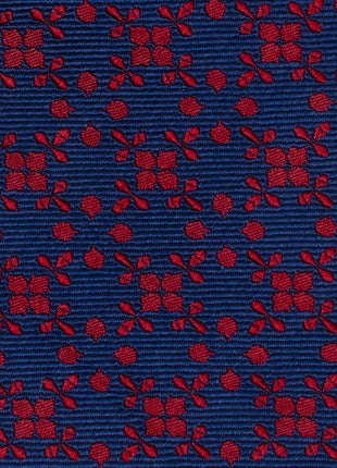 Navy/Red Patterned Men's Tie