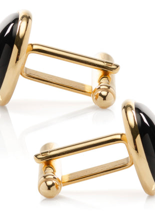 Gold and Onyx Cufflinks