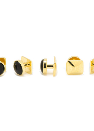 Gold and Onyx 5-Studs