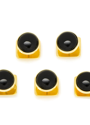 Gold and Onyx 5-Stud Set