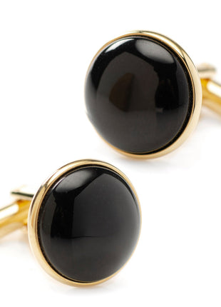 Gold and Onyx 5-Stud Set